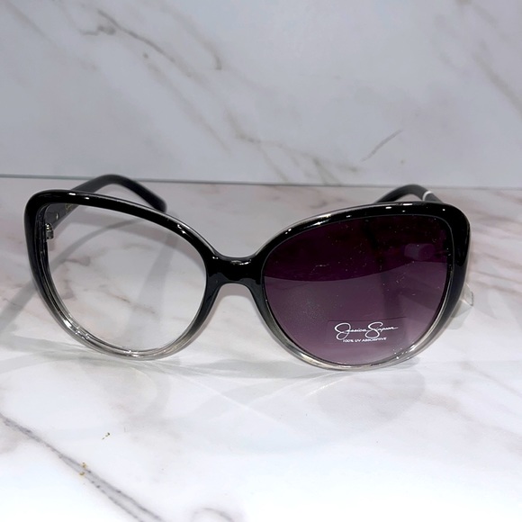 Jessica Simpson black oversized sunglasses - Picture 1 of 2